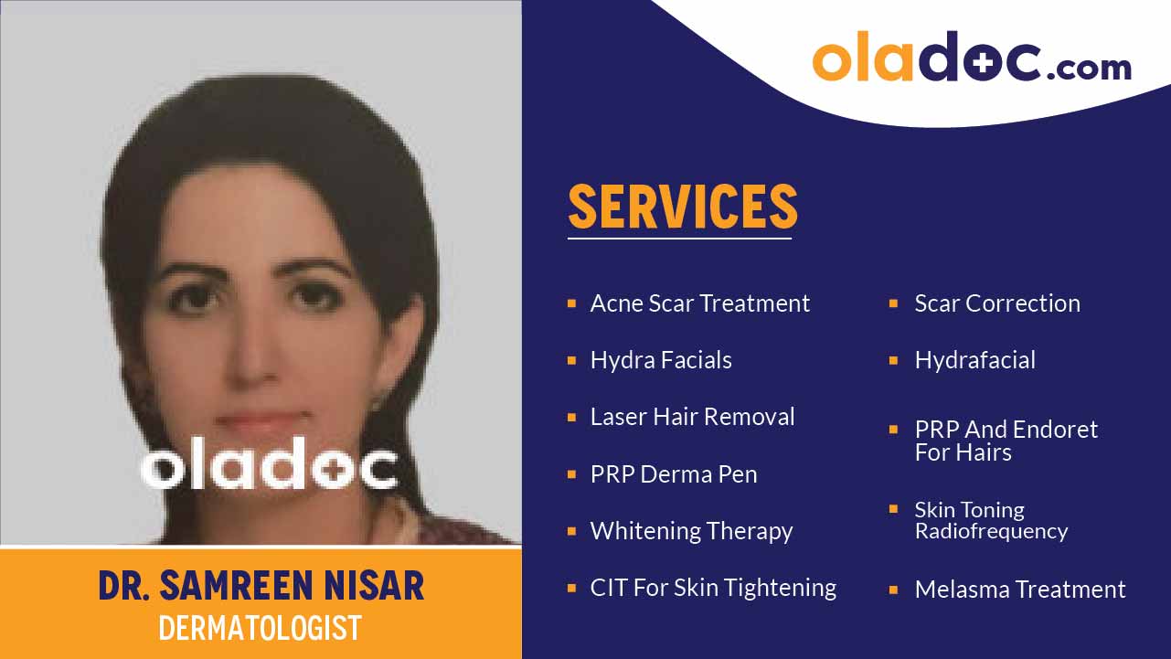 Services provided by Dr.Samreen Nisar